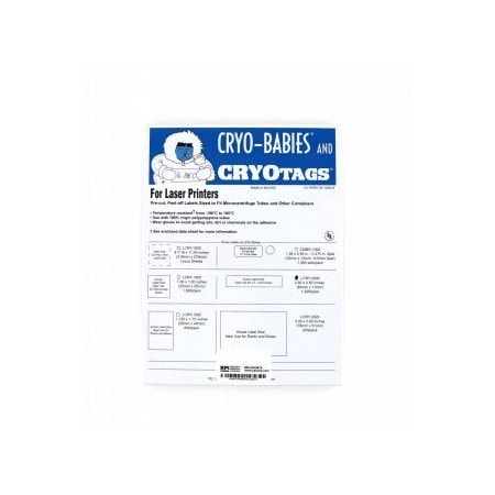 Diversified Biotech Cryo-Tags, Laser, 2.5-0.5", White, 1200/pk, 1200PK 247158